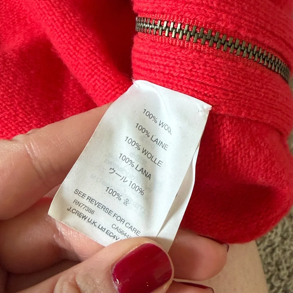 J. CREW - red wool sweater
